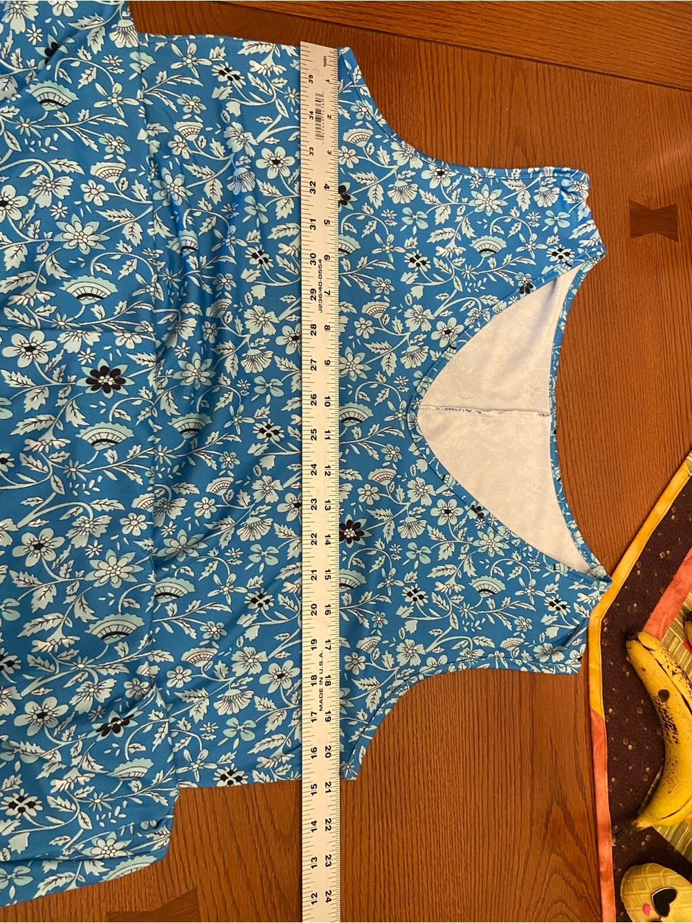 Sleeveless turquoise dress with delicate floral pattern  in size 1XL SO PRETTY - Picture 9 of 10